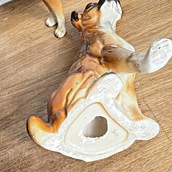 Vintage Boxer Dog Figurines Marked Japan Ceramic Small Animal Decor 1970s READ - Picture 6 of 12